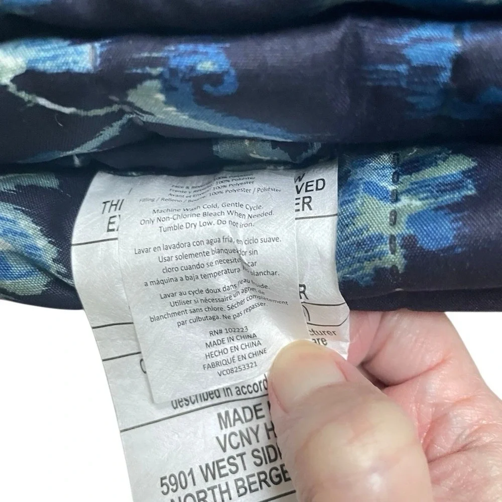 Seventh Studio Vancie Navy Floral 3-Pc. Quilt Set King Size 104X 90 Inches NEW